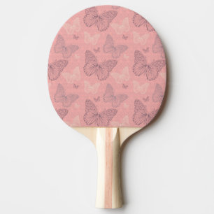Raquete De Tênis De Mesa O rosa da borboleta