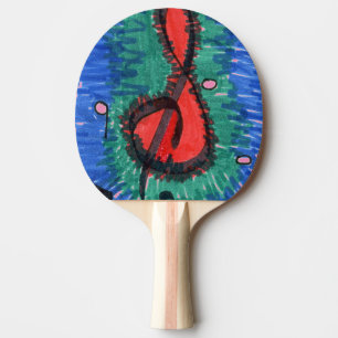 Raquete De Tênis De Mesa "O som do vermelho" Abstrato Ping Pong Paddle