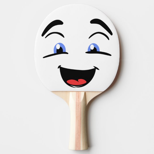 RAQUETE DE TÊNIS DE MESA OLHOS AZUIS (Frente)