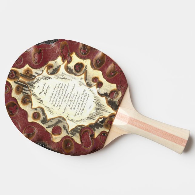 Raquete De Tênis De Mesa Oração Para Curar (Lateral)