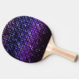 Raquete De Tênis De Mesa Pá Bling de cristal roxo Strass de Pong do sibilo