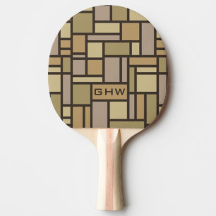Raquete De Tênis De Mesa Pá de pingue-pongue de monograma personalizado de