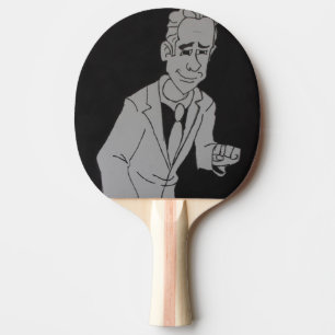 Raquete De Tênis De Mesa Pá de Pong do sibilo do esboço do homem preto &