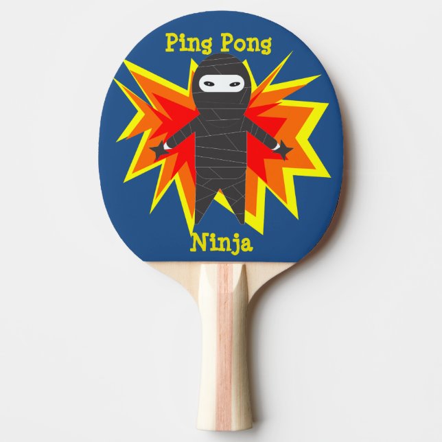 Raquete De Tênis De Mesa Pá de Pong Ninja do sibilo (Frente)