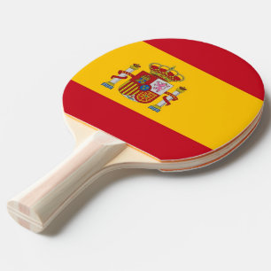 Raquete De Tênis De Mesa Pá do pong do sibilo com a bandeira da espanha