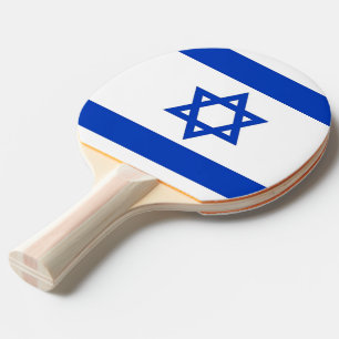Raquete De Tênis De Mesa Pá do pong do sibilo com a bandeira de Israel