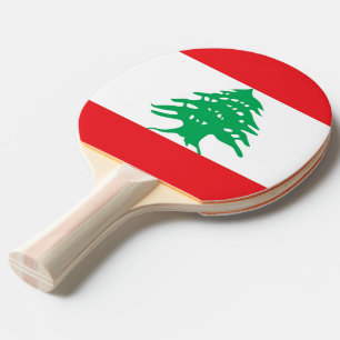 Raquete De Tênis De Mesa Pá do pong do sibilo com a bandeira de Líbano