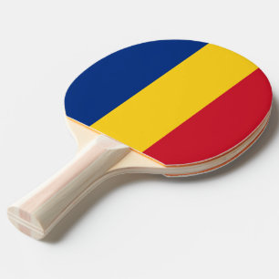 Raquete De Tênis De Mesa Pá do pong do sibilo com a bandeira de Romania