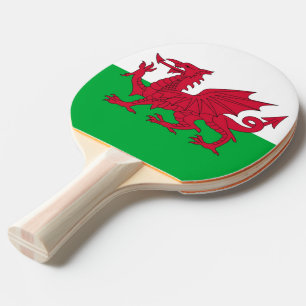 Raquete De Tênis De Mesa Pá do pong do sibilo com a bandeira de Wales