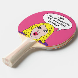 Raquete De Tênis De Mesa Pá feita sob encomenda do pong do sibilo da MULHER
