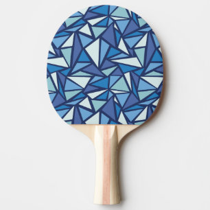 Raquete De Tênis De Mesa Padrão Crítico de Gelo abstrato azul