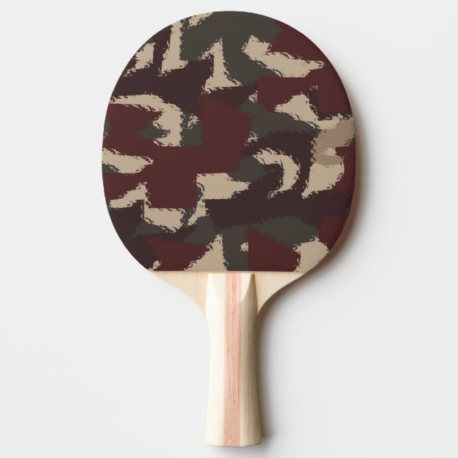 Raquete De Tênis De Mesa Padrão de Camuflagem Militar abstrato (Frente)