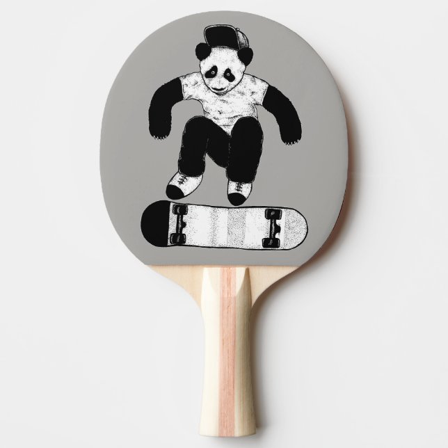 Raquete De Tênis De Mesa Panda de Skate (Frente)