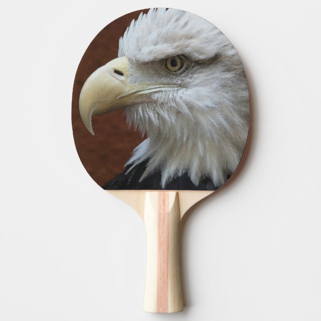 Raquete De Tênis De Mesa Pássaro de Eagle do americano & pá da bandeira (Frente)