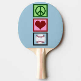 Raquete De Tênis De Mesa Peace Love Baseball