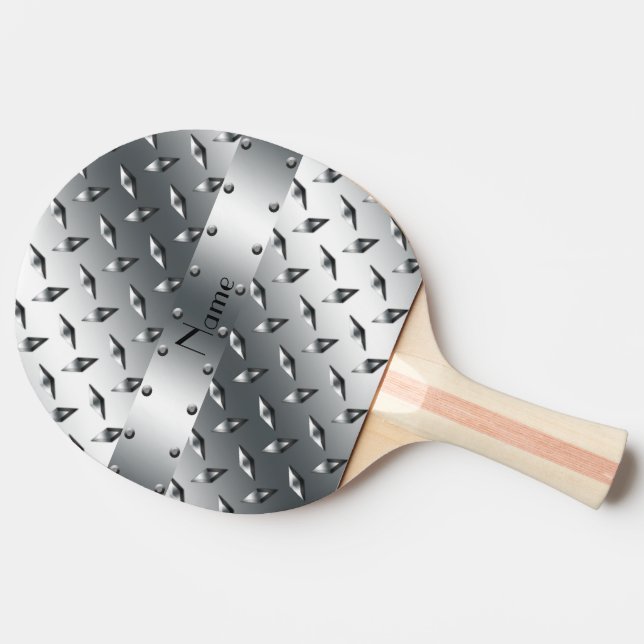 Raquete De Tênis De Mesa Personalizado com seu nome chapa de aço (Lateral)