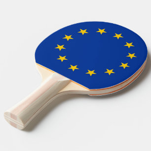 Raquete De Tênis De Mesa Ping pong com bandeira da União Europeia