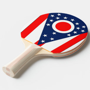 Raquete De Tênis De Mesa Ping pong paddle com bandeira do Estado de Ohio, E