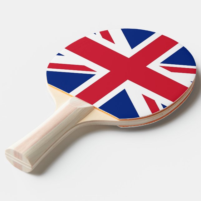Raquete De Tênis De Mesa Ping pong paddle com bandeira do Reino Unido (Frente inclinada)
