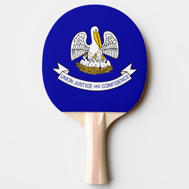 Raquete De Tênis De Mesa Ping pong paddle com Flag of Louisiana, EUA (Verso)
