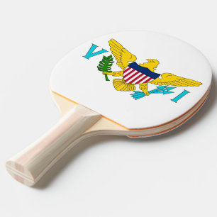 Raquete De Tênis De Mesa Ping pong paddle com Flag of Virgin Island, EUA