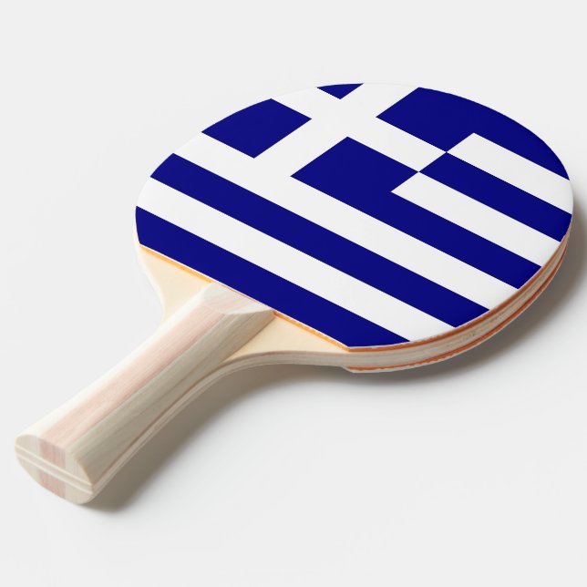 Raquete De Tênis De Mesa Ping pong paddle com sinalizador de Grécia (Frente inclinada)