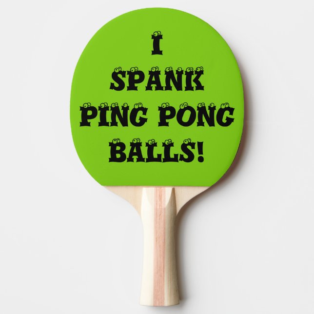 Raquete De Tênis De Mesa Ping Pong Paddles personalizados e verdes do Spank (Frente)