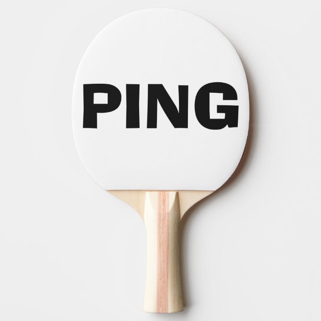 Raquete De Tênis De Mesa Ping Pong preto branco (Frente)