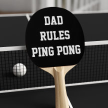 Raquete De Ping Pong Pai Com A Legenda Do Pino Vermelho Engraçado