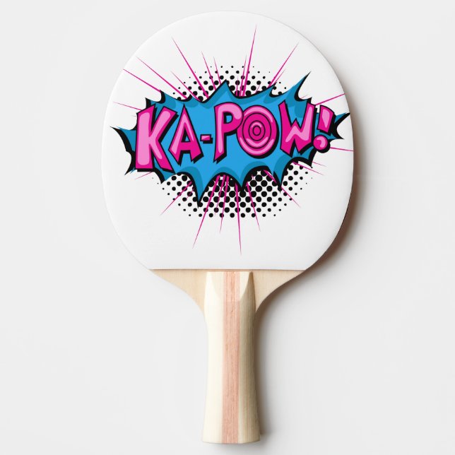 Raquete De Tênis De Mesa Pop Art Comic Ka-Pow! (Frente)