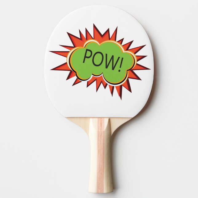 Raquete De Tênis De Mesa Pop-art Pow Kaboom (Frente)