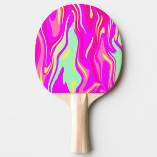 Raquete De Tênis De Mesa Raias coloridas do verde amarelo magenta