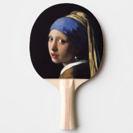 Raquete De Tênis De Mesa Rapariga com pérolas a ouvir por Johannes Vermeer