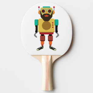 Raquete De Tênis De Mesa Robô retromotor do hipster