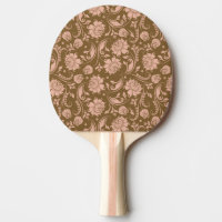 Rosa e teste padrão floral de Brown