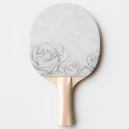 Raquete De Tênis De Mesa Rosas Vintage Decoração de Cinzas Florais