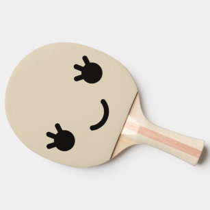 Raquete De Ping Pong Anime feliz de Kawaii enfrentado | Zazzle Portugal