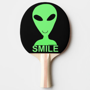 Raquete De Tênis De Mesa Sorria Feliz Geek Humor Pequenos Homens Verdes