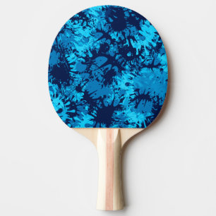 Raquete De Tênis De Mesa Splatter azul da pintura