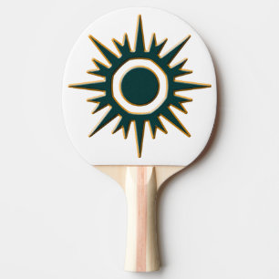 Raquete De Tênis De Mesa Sunburst verde clássico