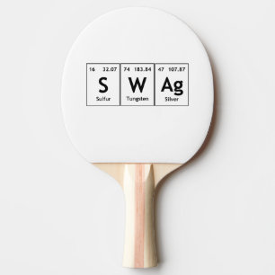 Raquete De Tênis De Mesa SWAg Elemento de Mesa Periódico Símbolo de Quím