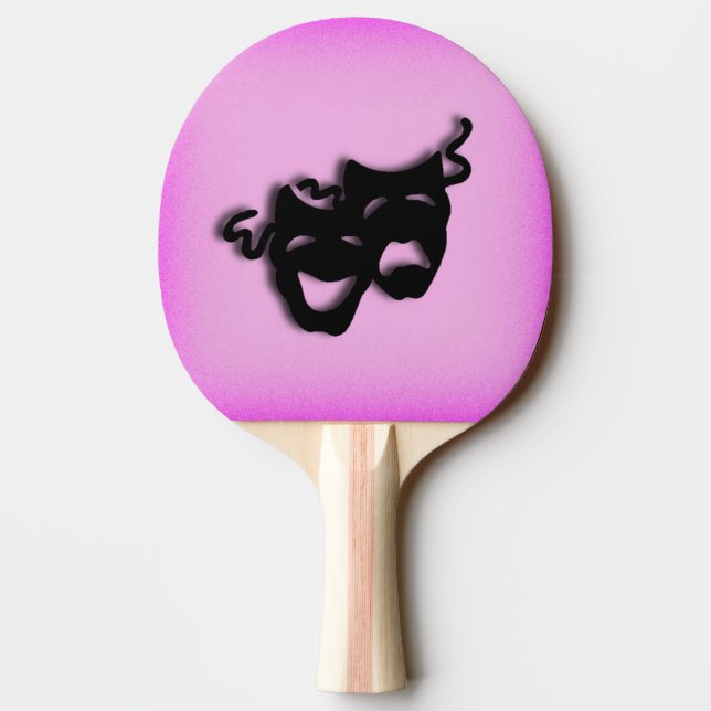 Raquete De Tênis De Mesa Teatro de Comédia e Tragédia Rosa (Verso)