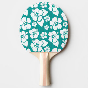 Raquete De Tênis De Mesa Teste padrão de flor havaiano do hibiscus