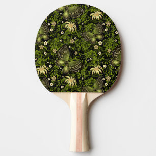 Raquete De Tênis De Mesa Teste padrão do Verde-ouro do primavera