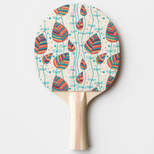 Raquete De Tênis De Mesa Teste padrão floral 5 2