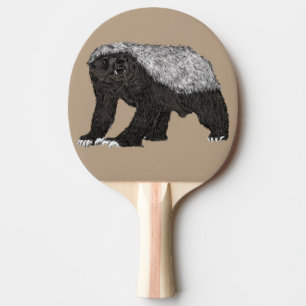 Raquete De Tênis De Mesa Texugo-mel Honey Badger é um animal selvagem desag