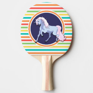 Raquete De Tênis De Mesa Unicórnio Roxo em Stripes Brilhantes