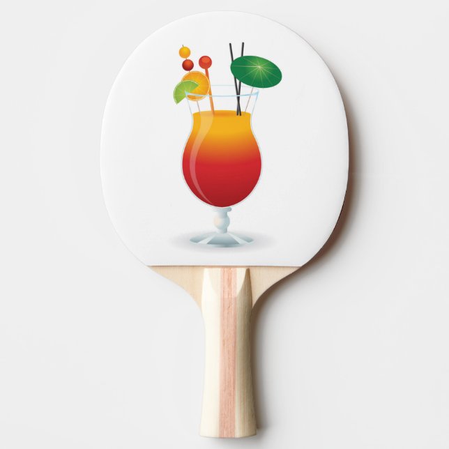 RAQUETE DE TÊNIS DE MESA VIDRO DE COCKTAIL (Frente)