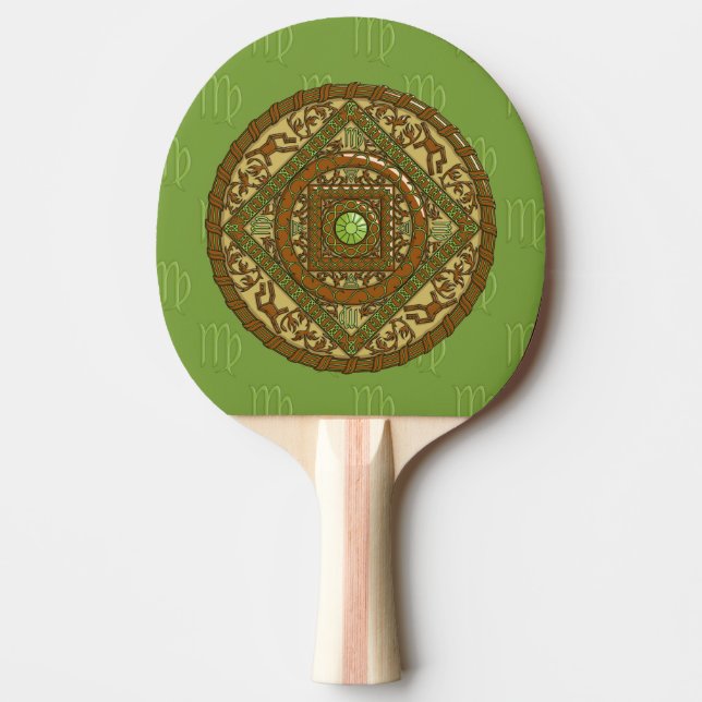 Raquete De Tênis De Mesa Virgo Mandala Ping Pong Paddle (Frente)