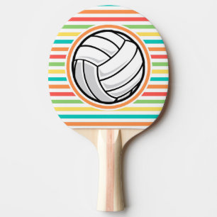 Raquete De Tênis De Mesa Voleibol; Bright Rainbow Strips